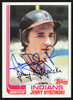 Jerry Dybzinski Autographed 1982 Topps Card #512 Cleveland Indians SKU #263693