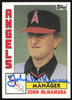 John McNamara Autographed 1984 Topps Card #651 California Angels SKU #264067