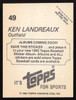 Ken Landreaux Autographed 1982 Topps Stickers Card #49 Los Angeles Dodgers SKU #264219