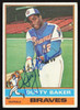 Dusty Baker Autographed 1976 Topps Card #28 Atlanta Braves SKU #264305