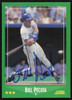 Bill Pecota Autographed 1988 Score Card #377 Kansas City Royals SKU #264569