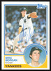 Mike Morgan Autographed 1983 Topps Card #203 New York Yankees SKU #264658