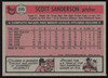 Scott Sanderson Autographed 1981 Topps Card #235 Montreal Expos SKU #264923