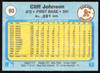 Cliff Johnson Autographed 1982 Fleer Card #93 Oakland A's SKU #263619