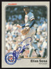Elias Sosa Autographed 1983 Fleer Card #342 Detroit Tigers SKU #263785