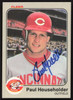 Paul Householder Autographed 1983 Fleer Card #592 Cincinnati Reds SKU #263801