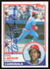 Tito Landrum Autographed 1983 Topps Card #337 St. Louis Cardinals SKU #263839