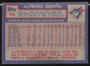 Alfredo Griffin Autographed 1984 Topps Card #76 Toronto Blue Jays SKU #264005