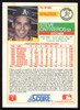 Steve Ontiveros Autographed 1988 Score Card #511 Oakland A's SKU #264574