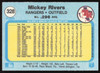 Mickey Rivers Autographed 1982 Fleer Card #328 Texas Rangers SKU #264761