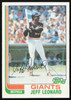 Jeff Leonard Autographed 1982 Topps Card #47 San Francisco Giants SKU #264795