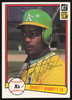Shooty Babitt Autographed 1982 Donruss Card #556 Oakland A's SKU #264875