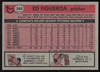 Ed Figueroa Autographed 1981 Topps Card #245 Texas Rangers SKU #264926
