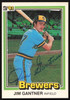 Jim Gantner Autographed 1981 Donruss Card #204 Milwaukee Brewers SKU #264986