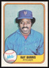 Ray Burris Autographed 1981 Fleer Card #328 New York Mets SKU #265092