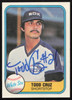 Todd Cruz Autographed 1981 Fleer Card #341 Chicago White Sox SKU #265093