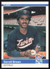 Darrell Brown Autographed 1984 Fleer Card #556 Minnesota Twins SKU #265185
