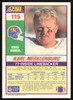 Karl Mecklenburg Autographed 1990 Score Card #115 Denver Broncos SKU #265309