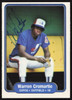 Warren Cromartie Autographed 1982 Fleer Card #186 Montreal Expos SKU #263626
