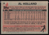 Al Holland Autographed 1983 Topps Card #58 San Francisco Giants SKU #263810