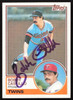 Bobby Castillo Autographed 1983 Topps Card #327 Minnesota Twins SKU #263836