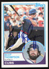 Scot Thompson Autographed 1983 Topps Card #481 Chicago Cubs SKU #263851