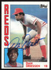 Dan Driessen Autographed 1984 Topps Card #585 Cincinnati Reds SKU #264060