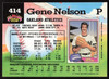 Gene Nelson Autographed 1992 Stadium Club Card #414 Oakland A's SKU #264132