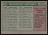 Del Crandall Autographed 1975 Topps Card #384 Milwaukee Brewers SKU #264295