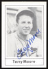 Terry Moore Autographed 1978 Grand Slam Card #32 St. Louis Cardinals SKU #264505