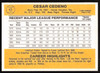 Cesar Cedeno Autographed 1983 Donruss Card #43 Cincinnati Reds SKU #264605