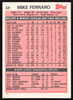 Mike Ferraro Autographed 1983 Topps Traded Card #32T Cleveland Indians SKU #264684