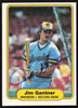 Jim Gantner Autographed 1982 Fleer Card #142 Milwaukee Brewers SKU #264731