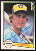 Jim Gantner Autographed 1982 Donruss Card #406 Milwaukee Brewers SKU #264854