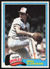 Mike Flanagan Autographed 1981 Topps Card #10 Baltimore Orioles SKU #264888