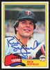 Rick Sofield Autographed 1981 Topps Card #278 Minnesota Twins SKU #264929