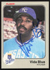 Vida Blue Autographed 1983 Fleer Card #106 Kansas City Royals SKU #264581