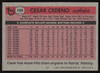Cesar Cedeno Autographed 1981 Topps Card #190 Houston Astros SKU #264910
