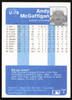 Andy McGaffigan Autographed 1984 Fleer Update Card #U-78 Montreal Expos SKU #265201