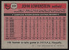 John Lowenstein Autographed 1981 Topps Card #591 Baltimore Orioles SKU #264944