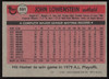 John Lowenstein Autographed 1981 Topps Card #591 Baltimore Orioles SKU #264945