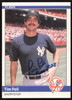 Tim Foli Autographed 1984 Fleer Update Card #U-38 New York Yankees SKU #265198