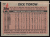 Dick Tidrow Autographed 1983 Topps Card #787 Chicago Cubs SKU #263872
