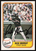 Rich Murray Autographed 1981 Fleer Card #452 San Francisco Giants SKU #265103