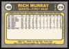 Rich Murray Autographed 1981 Fleer Card #452 San Francisco Giants SKU #265104