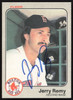 Jerry Remy Autographed 1983 Fleer Card #193 Boston Red Sox SKU #263777