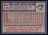 Roy Lee Jackson Autographed 1984 Topps Card #339 Toronto Blue Jays SKU #264039