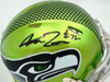 Abraham Abe Lucas Autographed Seattle Seahawks Flash Green Speed Mini Helmet MCS Holo Stock #263036