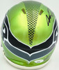 Abraham Abe Lucas Autographed Seattle Seahawks Flash Green Speed Mini Helmet MCS Holo Stock #263036