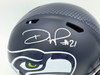Devon Witherspoon Autographed Seattle Seahawks Blue Full Size Super Bowl LX Champions Logo Speed Replica Helmet Beckett BAS Witness Stock #265440